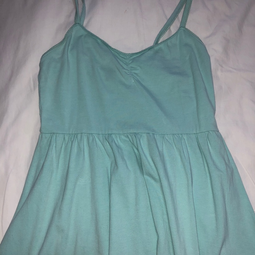 Mint thin strapped skater dress